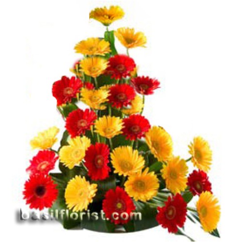 Basket of 20 Mix color gerberas