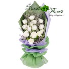 Victoria (12 Snow white Roses)