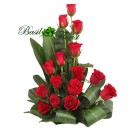 Arrangement of 15 Red Roses