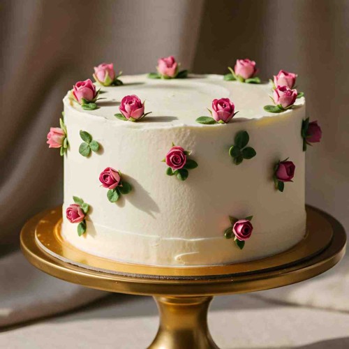 Blush Rose Cream Cake