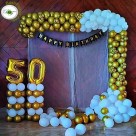Golden & White Birthday Decoration