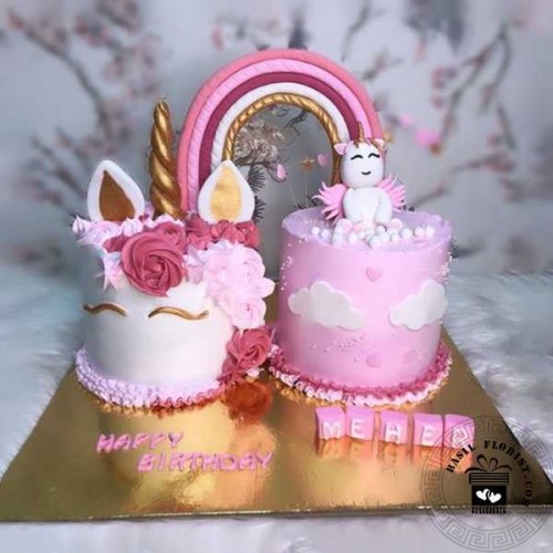 Unicorn twin cake