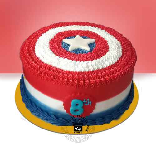 Captain America Cream Cake