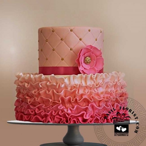 Pink Frill Cake D21010902