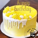 Cream Dripping Yellow Tall Cake 