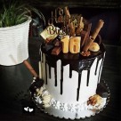 Tall Chocolate Dripping Cake