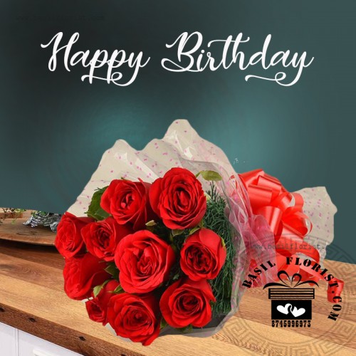 10 Red Roses Bunch (Regular)