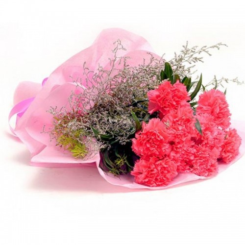 10 Rani Pink Carnation Bunch