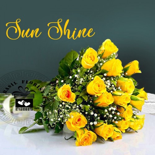 Sun Shine (15 yellow roses)