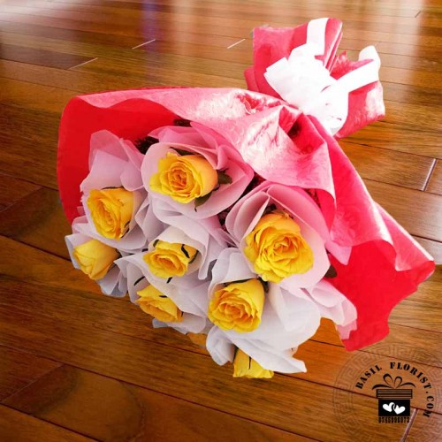 Yellow Aron Roses (10 roses)