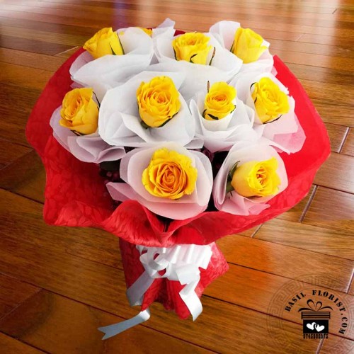 Yellow Aron Roses (10 roses)