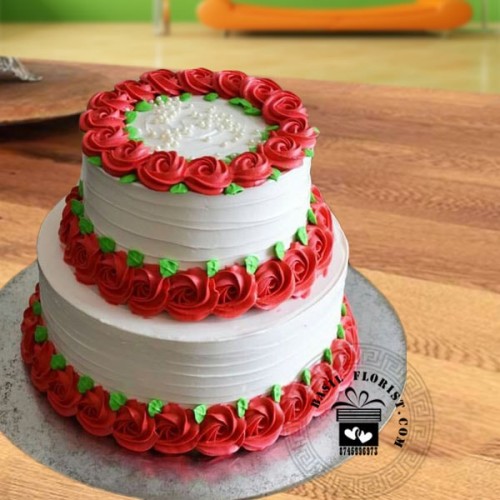 Three Tire Anniversary Cake