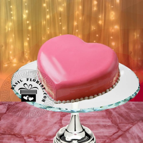 Pink Heart Cake