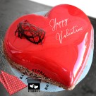 Valentine choco-heart cake