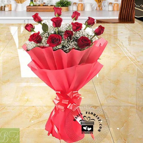 01 Valentine Bunch (12 Red roses,)