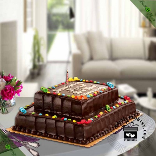 Chocolate Truffle 2 tire Cake