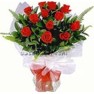 A Bunch of 12 Red Roses