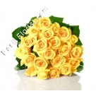 A Bunch of 20 Yellow Roses