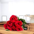 Six Red roses bunch